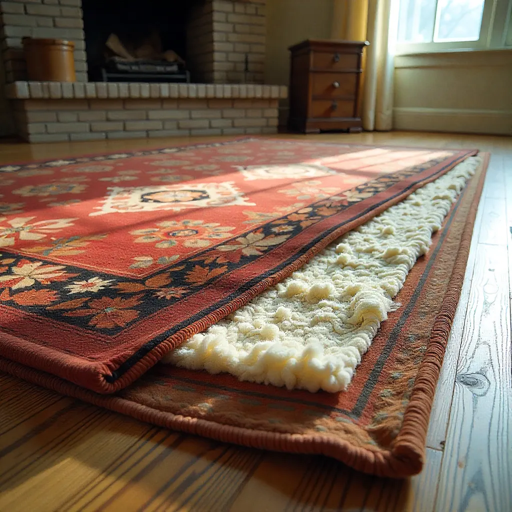 Strategic placement of rugs and curtains